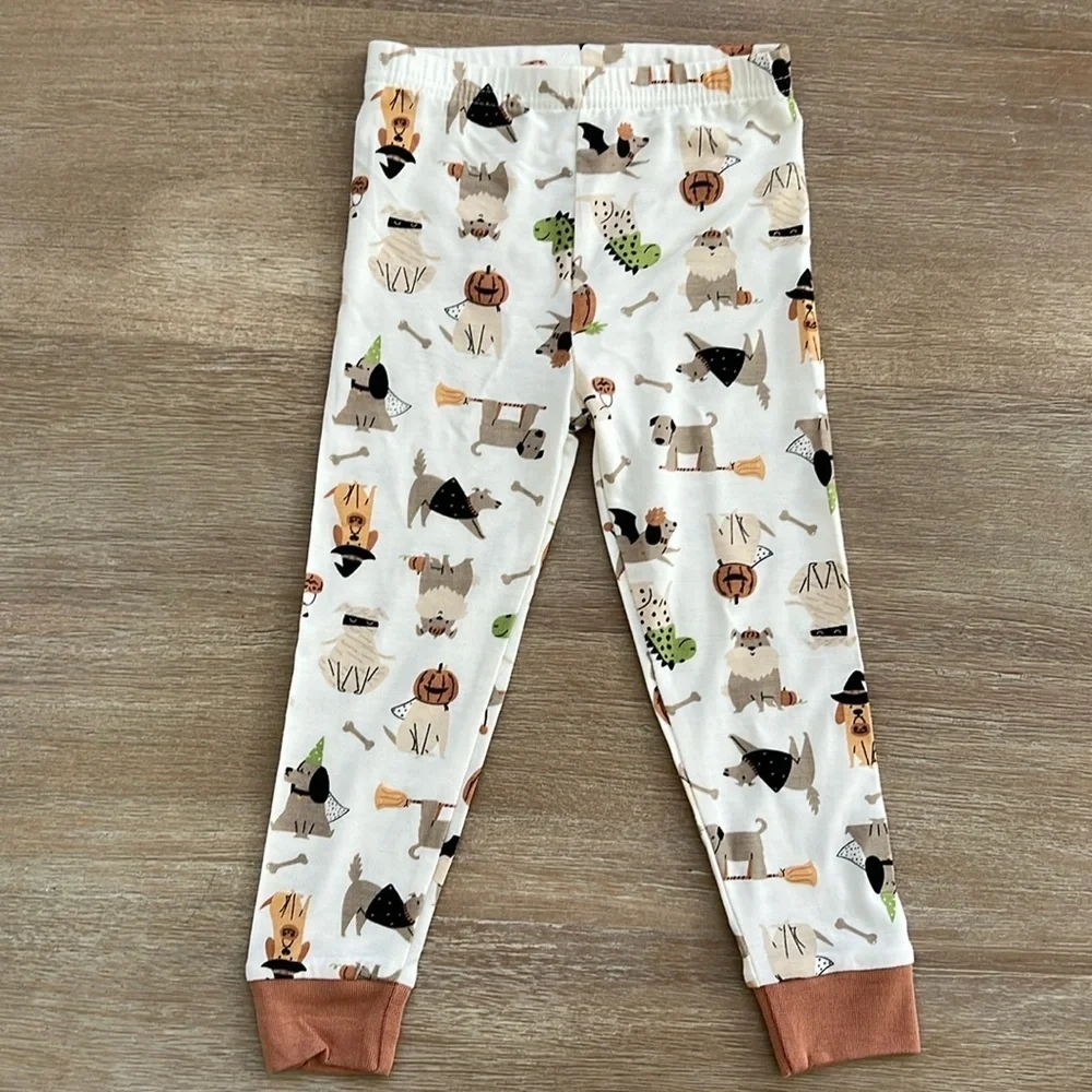 🎃 Tres Beau et Belle Toddler Boy Girl Bamboo Halloween Dog Pajama Set 18 months